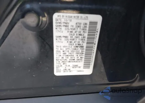 2019 Nissan Rogue Sv from USA, damaged, VIN JN8AT2MV5KW382477